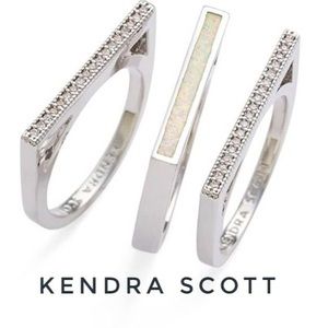 Kendra Scott Lucia Ring Set In White Kyocera Opal